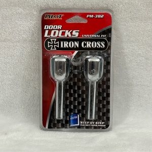 Pilot Automotive Universal Fit Door Locks Iron Cross PM-382 Puerta Cerraduras.